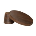 12DIAx4.25H Pedestal-Walnut